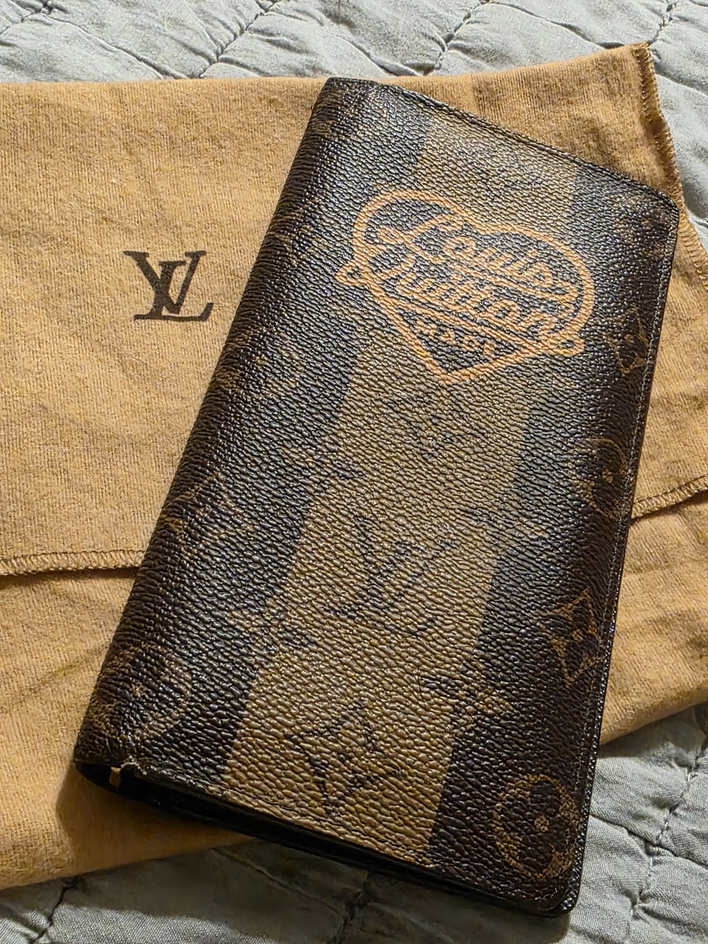 Louis Vuitton x NIGO Monogram Stripes Brazza Wallet/ Unisex